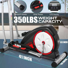 Load image into Gallery viewer, ANCHEER Elliptical Machine, Cross Trainer with Pulse Rate Grips and LCD Monitor, 8 Resistance Levels Smooth Quiet Driven for Home Gym Office Workout 350LBS Weight Limit