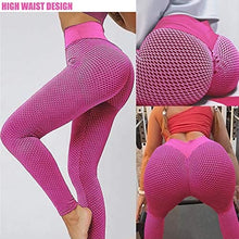 Load image into Gallery viewer, AIMILIA Butt Lifting Anti Cellulite Leggings for Women High Waisted Yoga Pants Workout Tummy Control Sport Tights - Y-tight-pink