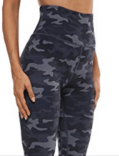 Load image into Gallery viewer, VOEONS Printed Yoga Pants for Women Camo Pattern Exercise Leggings with Pockets High Waisted Tummy Control Athletic Spandex Compression Leggings
