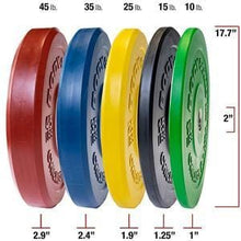 Load image into Gallery viewer, 260lb. Color Rubber Grip Olympic Weight Set