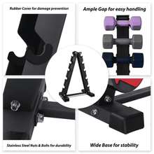 Load image into Gallery viewer, A-Frame Dumbbell Rack Stand Gym Weight Training - The Home Fitness Corp