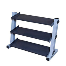 Load image into Gallery viewer, Body-Solid 3-Tier Vinyl and Neoprene Dumbbell Rack Storage Rack - The Home Fitness Corp
