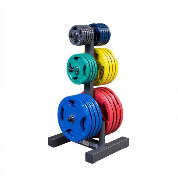 Body-Solid Olympic Plate Tree & Bar Holder Storage Rack - The Home Fitness Corp