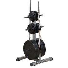 Load image into Gallery viewer, Body-Solid Standard Plate Tree & Bar Holder Storage Rack - The Home Fitness Corp