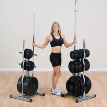 Load image into Gallery viewer, Body-Solid Standard Plate Tree & Bar Holder Storage Rack - The Home Fitness Corp