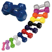 Load image into Gallery viewer, Body-Solid Tools 1-15lb. Colored Vinyl Dumbbells Individual Weights - The Home Fitness Corp
