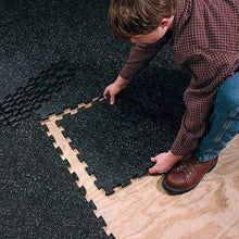 Load image into Gallery viewer, Body-Solid Tools Interlocking Rubber Flooring 4 Pack, Grey Speck - The Home Fitness Corp