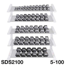 Load image into Gallery viewer, Cast Iron Hex Dumbbell Sets Weight from 5 to 100 Solid Steel - The Home Fitness Corp