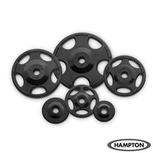 Load image into Gallery viewer, Hampton 255 lb. Olympic Rubber Grip Plate Set Weight Plates - The Home Fitness Corp