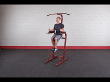 Load and play video in Gallery viewer, Best Fitness Vertical Knee Raise Power Tower Abdominal Back Trainer