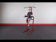 Load and play video in Gallery viewer, Best Fitness Vertical Knee Raise Power Tower Abdominal Back Trainer

