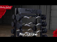 Load and play video in Gallery viewer, Pro ClubLine Fixed Weight Barbell Rack by Body-Solid Storage Rack