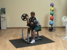 Load and play video in Gallery viewer, Powerline Preacher Curl Bench Seated Muscle Trainer