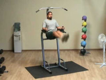 Load and play video in Gallery viewer, Powerline Vertical Knee Raise with Pull Up Abdominal Back Trainer