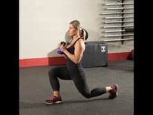 Load and play video in Gallery viewer, Vinyl Dipped Kettlebells Color Coded Individual Weights 5-50 Pounds