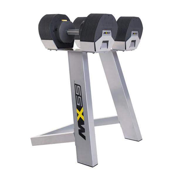 MX55 Rapid Change Dumbbell System with Stand Adjustable Weight Set - The Home Fitness Corp