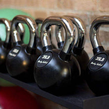 Load image into Gallery viewer, Premium Kettlebells with Chrome Handles 5-80 Pounds Weights Kettle Bell Training - The Home Fitness Corp