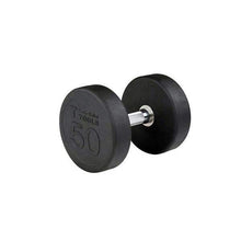Load image into Gallery viewer, Premium Round Rubber Dumbbells 5 to 100 Pounds individual Weights - The Home Fitness Corp