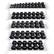 Load image into Gallery viewer, Rubber Coated Hex Dumbbell Sets Weight Set 5lbs to 120lbs - The Home Fitness Corp