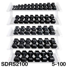 Load image into Gallery viewer, Rubber Coated Hex Dumbbell Sets Weight Set 5lbs to 120lbs - The Home Fitness Corp