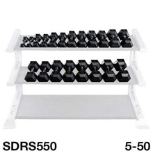Load image into Gallery viewer, Rubber Coated Hex Dumbbell Sets Weight Set 5lbs to 120lbs - The Home Fitness Corp