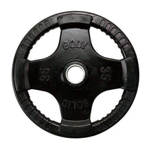 Load image into Gallery viewer, Rubber Grip Olympic Weights 2.5lb., 5lb., 10lb., 25lb., 35lb, 45lb. and 100lb. plates - The Home Fitness Corp