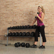 Load image into Gallery viewer, RUGGED 5-50 lb. Rubber Dumbbell Set 20 Weight Set - The Home Fitness Corp