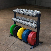 Load image into Gallery viewer, Rugged Combination Weight Plate Dumbbell Storage Rack - The Home Fitness Corp