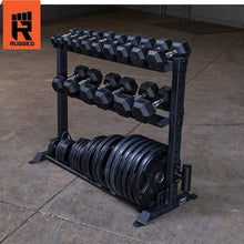 Load image into Gallery viewer, Rugged Combination Weight Plate Dumbbell Storage Rack - The Home Fitness Corp