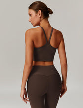 Load image into Gallery viewer, AGYMNX Workout Sets for Women 2 Piece High Waisted Seamless Butt Lifting Leggings Gym Yoga Outfit Stretchy Sports Bra Sets Coffee
