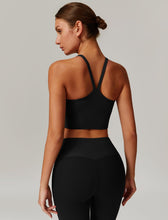 Load image into Gallery viewer, AGYMNX Workout Sets for Women 2 Piece High Waisted Seamless Butt Lifting Leggings Gym Yoga Outfit Stretchy Sports Bra Sets Black
