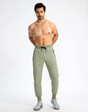 Load image into Gallery viewer, Pudolla Men&#39;s Lightweight Jogger Pants Workout Running Tapered Joggers for Men with Zipper Pockets for Athletic Travel Casual(Arona Blue)

