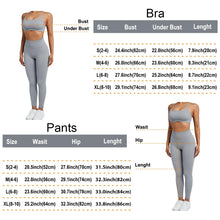 Load image into Gallery viewer, SUUKSESS Women Seamless 2 piece Workout Sets Strappy Padded Sports Bra Booty High Waisted Leggings Outfits (Deep Brown)
