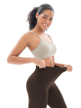 Load image into Gallery viewer, Seamless Workout Sets for Women 2 Piece Adjustable Strappy Sports Bra with High Waisted Butt Lifting Leggings Gym Sets(Our82 Grey/Coffee)
