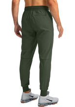 Load image into Gallery viewer, Pudolla Men&#39;s Lightweight Jogger Pants Workout Running Tapered Joggers for Men with Zipper Pockets for Athletic Travel Casual(Army Green)
