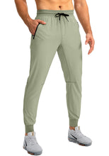Load image into Gallery viewer, Pudolla Men&#39;s Lightweight Jogger Pants Workout Running Tapered Joggers for Men with Zipper Pockets for Athletic Travel Casual(Arona Blue)
