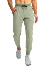 Load image into Gallery viewer, Pudolla Men&#39;s Lightweight Jogger Pants Workout Running Tapered Joggers for Men with Zipper Pockets for Athletic Travel Casual(Arona Blue)

