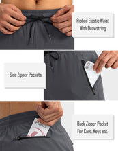 Load image into Gallery viewer, Pudolla Men&#39;s Lightweight Jogger Pants Workout Running Tapered Joggers for Men with Zipper Pockets for Athletic Travel Casual(Dark Grey)
