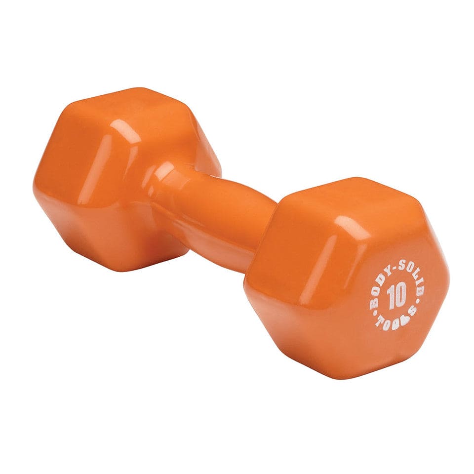 Body Solid Tools Commercial Vinyl Dumbbell Package Weight Rack Set ...