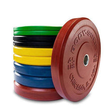 Load image into Gallery viewer, 260lb. Chicago Extreme Color Bumper Olympic Weight Plate Set - The Home Fitness Corp
