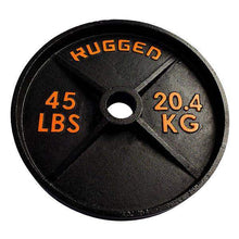 Load image into Gallery viewer, 300 lb. Rugged Deep Dish Olympic Plate Set with Bar - The Home Fitness Corp
