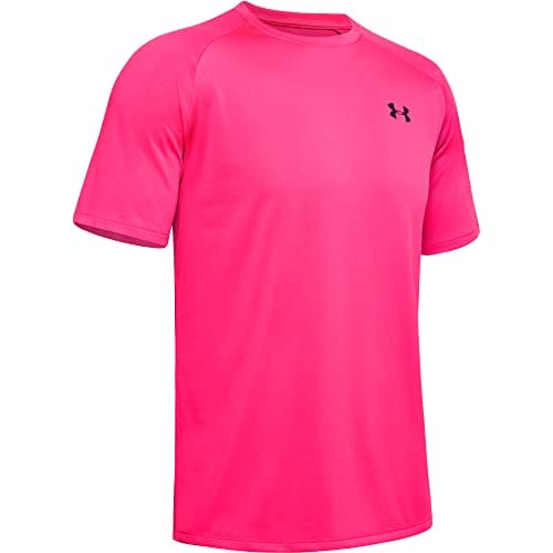Under Armour Men's Tech 2.0 Short-Sleeve T-Shirt , Pink Surge (687)/Black, Small
