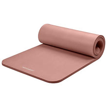 Load image into Gallery viewer, Retrospec Solana Yoga Mat 1&quot; Thick w/Nylon Strap for Men &amp; Women - Non Slip Exercise Mat for Home Yoga, Pilates, Stretching, Floor &amp; Fitness Workouts - Rose
