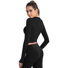 Load image into Gallery viewer, Women Workout Crop Tops Tummy Cross Sport Shirt Athletic Yoga Gym Activewear Tops
