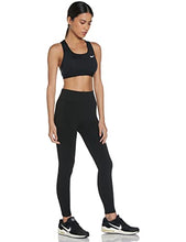 Load image into Gallery viewer, Nike Women&#39;s Medium Support Non Padded Sports Bra with Band, Black/Black/(White), Medium
