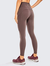 Load image into Gallery viewer, CRZ YOGA Women&#39;s Naked Feeling Workout Leggings 25 Inches - High Waisted Yoga Pants with Side Pockets Purple Taupe
