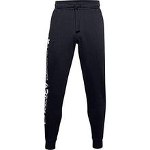 Load image into Gallery viewer, Under Armour Men&#39;s Rival Fleece SP Joggers , Black (001)/White , Small
