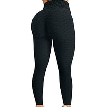 Load image into Gallery viewer, Colorful Womens Yoga Pants High Waist Workout Leggings Running Pants A1-black S
