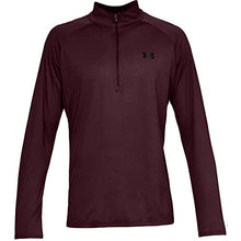Load image into Gallery viewer, Under Armour Men’s Tech 2.0 ½ Zip Long Sleeve, Dark Maroon (601)/Black Small
