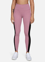 Load image into Gallery viewer, QUEENIEKE Women Yoga Pants Color Blocking Mesh Workout Running Leggings Tights Size XS Color Begonia Pink
